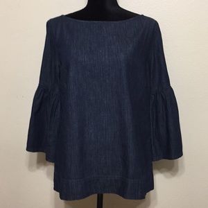 Lauren Ralph Lauren denim shirt with bell sleeves
